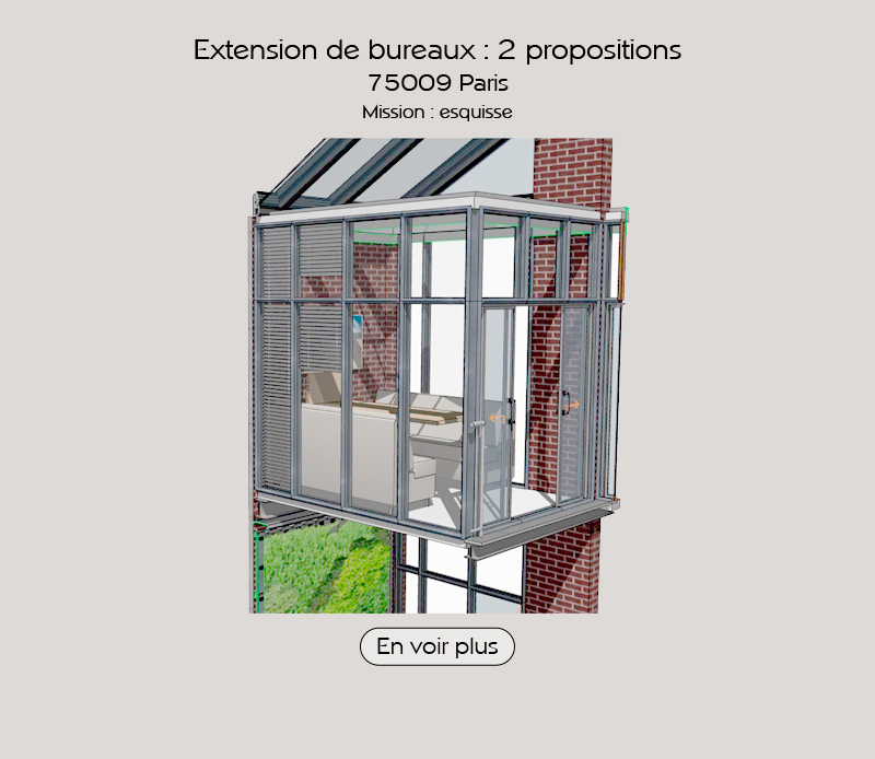 fb-archi Faisabilité bureaux rue Monier Paris